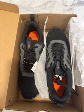 Men’s Athletic Shoes - Black & Gray with Orange Insole, brand new with tags